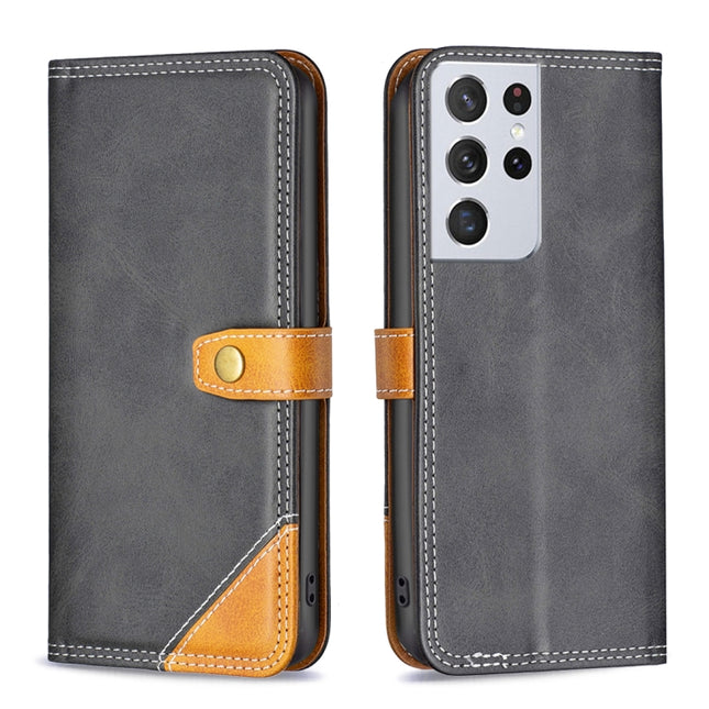 Color Matching Double Sewing Thread Leather Phone Case, For Samsung Galaxy S21+ 5G, For Samsung Galaxy S21 Ultra 5G, For Samsung Galaxy S21 FE 5G, For Samsung Galaxy S20