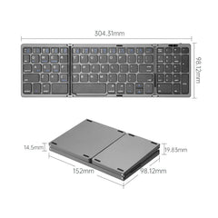 B089 Bluetooth Foldable Keyboard with Numeric, B089(Silver), B089 (Black)