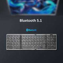 B089 Bluetooth Foldable Keyboard with Numeric, B089(Silver), B089 (Black)