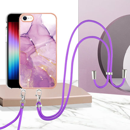 Electroplating Marble Pattern TPU Phone Case with Lanyard, For iPhone SE 2022 / SE 2020 / 8 / 7, For Motorola Moto G Stylus 2022, For Nokia G20 / G10, For Nokia G21 / G11