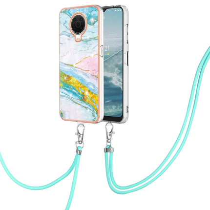 Electroplating Marble Pattern TPU Phone Case with Lanyard, For iPhone SE 2022 / SE 2020 / 8 / 7, For Motorola Moto G Stylus 2022, For Nokia G20 / G10, For Nokia G21 / G11