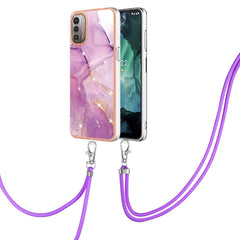 Funda de TPU con diseño de mármol galvanizado y cordón para iPhone SE 2022/SE 2020/8/7, para Motorola Moto G Stylus 2022, para Nokia G20/G10, para Nokia G21/G11, para Samsung Galaxy A23 5G/4G