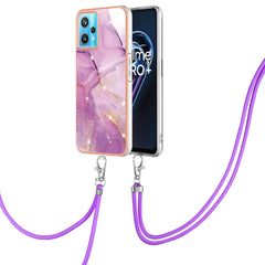 Electroplating Marble Pattern TPU Phone Case with Lanyard, For Samsung Galaxy A13 4G, For OPPO Realme 9 Pro+ 5G, For OPPO Realme 9 Pro 5G, For OPPO Realme 9i / A36 / A96 4G