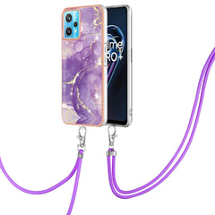 Electroplating Marble Pattern TPU Phone Case with Lanyard, For Samsung Galaxy A13 4G, For OPPO Realme 9 Pro+ 5G, For OPPO Realme 9 Pro 5G, For OPPO Realme 9i / A36 / A96 4G