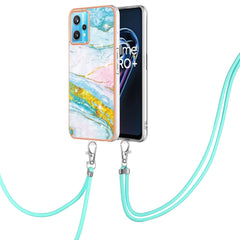 Electroplating Marble Pattern TPU Phone Case with Lanyard, For Samsung Galaxy A13 4G, For OPPO Realme 9 Pro+ 5G, For OPPO Realme 9 Pro 5G, For OPPO Realme 9i / A36 / A96 4G