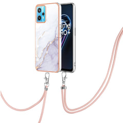 Electroplating Marble Pattern TPU Phone Case with Lanyard, For Samsung Galaxy A13 4G, For OPPO Realme 9 Pro+ 5G, For OPPO Realme 9 Pro 5G, For OPPO Realme 9i / A36 / A96 4G