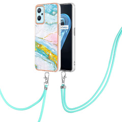 Electroplating Marble Pattern TPU Phone Case with Lanyard, For Samsung Galaxy A13 4G, For OPPO Realme 9 Pro+ 5G, For OPPO Realme 9 Pro 5G, For OPPO Realme 9i / A36 / A96 4G