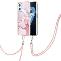 Electroplating Marble Pattern TPU Phone Case with Lanyard, For Samsung Galaxy A13 4G, For OPPO Realme 9 Pro+ 5G, For OPPO Realme 9 Pro 5G, For OPPO Realme 9i / A36 / A96 4G