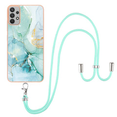 Electroplating Marble Pattern TPU Phone Case with Lanyard, For Samsung Galaxy A13 4G, For OPPO Realme 9 Pro+ 5G, For OPPO Realme 9 Pro 5G, For OPPO Realme 9i / A36 / A96 4G