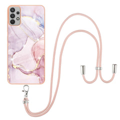 Electroplating Marble Pattern TPU Phone Case with Lanyard, For Samsung Galaxy A13 4G, For OPPO Realme 9 Pro+ 5G, For OPPO Realme 9 Pro 5G, For OPPO Realme 9i / A36 / A96 4G