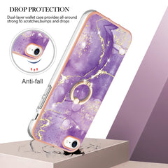 Electroplating Marble Pattern TPU Phone Case with Ring, For iPhone SE 2022 / SE 2020 / 8 / 7, For Motorola Moto G Stylus 2022, For Nokia G20 / G10, For Nokia G21 / G11, For Xiaomi 11T / 11T Pro