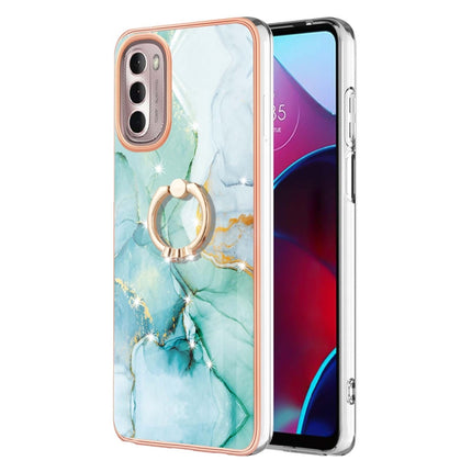 Electroplating Marble Pattern TPU Phone Case with Ring