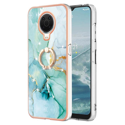 Electroplating Marble Pattern TPU Phone Case with Ring