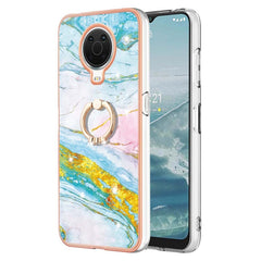 Electroplating Marble Pattern TPU Phone Case with Ring, For iPhone SE 2022 / SE 2020 / 8 / 7, For Motorola Moto G Stylus 2022, For Nokia G20 / G10, For Nokia G21 / G11, For Xiaomi 11T / 11T Pro