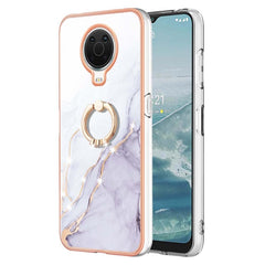 Electroplating Marble Pattern TPU Phone Case with Ring, For iPhone SE 2022 / SE 2020 / 8 / 7, For Motorola Moto G Stylus 2022, For Nokia G20 / G10, For Nokia G21 / G11, For Xiaomi 11T / 11T Pro