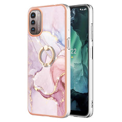 Electroplating Marble Pattern TPU Phone Case with Ring, For iPhone SE 2022 / SE 2020 / 8 / 7, For Motorola Moto G Stylus 2022, For Nokia G20 / G10, For Nokia G21 / G11, For Xiaomi 11T / 11T Pro