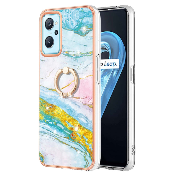 Electroplating Marble Pattern TPU Phone Case with Ring