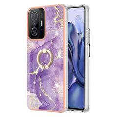 Electroplating Marble Pattern TPU Phone Case with Ring, For iPhone SE 2022 / SE 2020 / 8 / 7, For Motorola Moto G Stylus 2022, For Nokia G20 / G10, For Nokia G21 / G11, For Xiaomi 11T / 11T Pro