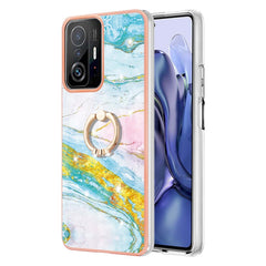 Electroplating Marble Pattern TPU Phone Case with Ring, For iPhone SE 2022 / SE 2020 / 8 / 7, For Motorola Moto G Stylus 2022, For Nokia G20 / G10, For Nokia G21 / G11, For Xiaomi 11T / 11T Pro