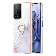 Electroplating Marble Pattern TPU Phone Case with Ring, For iPhone SE 2022 / SE 2020 / 8 / 7, For Motorola Moto G Stylus 2022, For Nokia G20 / G10, For Nokia G21 / G11, For Xiaomi 11T / 11T Pro