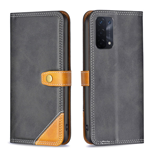 Color Matching Double Sewing Thread Leather Phone Case, For OPPO A74 5G / A93 5G / A54 5G, For OPPO A76 4G / A36 4G / Realme 9i, For OPPO A94 4G, For OPPO A94 5G