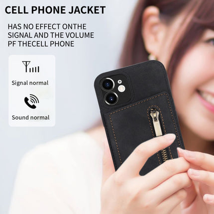 Zipper Card Holder Phone Case, For iPhone 12, For iPhone 12 Pro Max, For iPhone 11, For iPhone 11 Pro