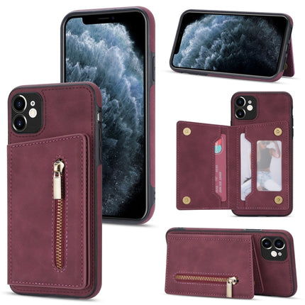 Zipper Card Holder Phone Case, For iPhone 12, For iPhone 12 Pro Max, For iPhone 11, For iPhone 11 Pro