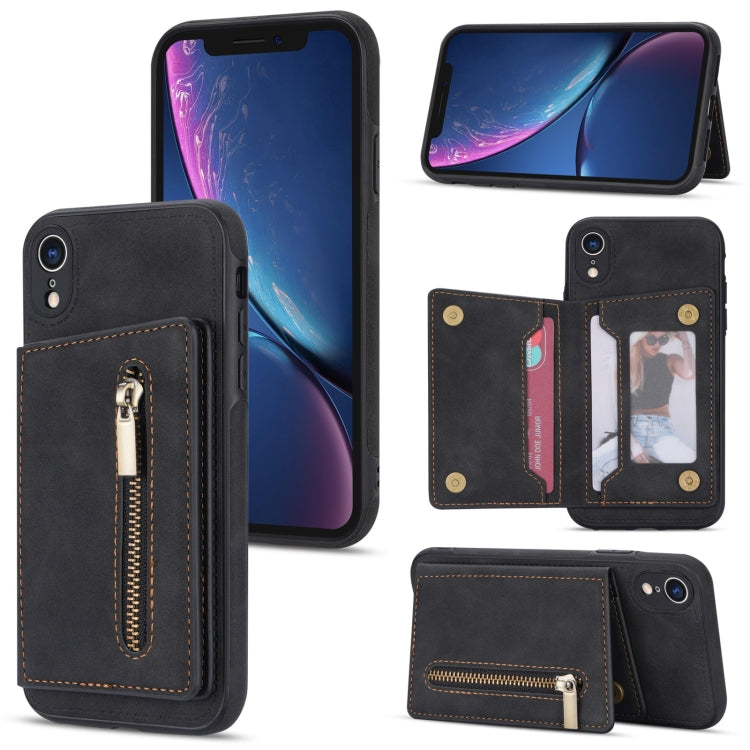 Zipper Card Holder Phone Case, For iPhone 11 Pro Max, For iPhone X / XS, For iPhone XR, For iPhone XS Max