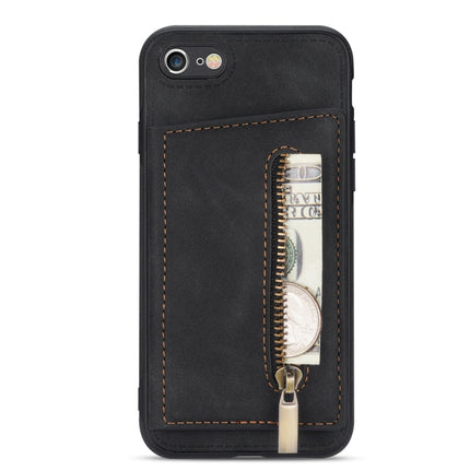 Zipper Card Holder Phone Case, For iPhone SE 2022 / 2020 / 8 / 7, For iPhone 8 Plus / 7 Plus, For iPhone 12 Pro, For iPhone 12 mini