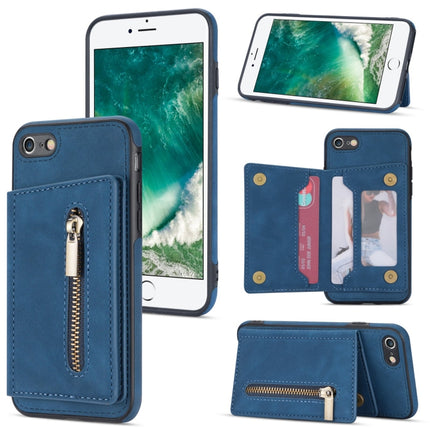 Zipper Card Holder Phone Case, For iPhone SE 2022 / 2020 / 8 / 7, For iPhone 8 Plus / 7 Plus, For iPhone 12 Pro, For iPhone 12 mini