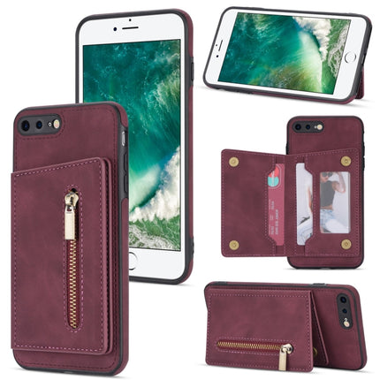 Zipper Card Holder Phone Case, For iPhone SE 2022 / 2020 / 8 / 7, For iPhone 8 Plus / 7 Plus, For iPhone 12 Pro, For iPhone 12 mini