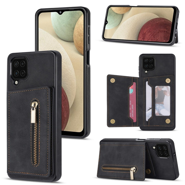 Zipper Card Holder Phone Case, For Samsung Galaxy A12 5G, For Samsung Galaxy A51 4G, For Samsung Galaxy A71 4G, For Samsung Galaxy A52 / A52s