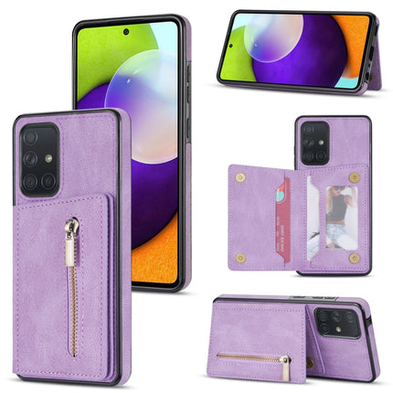 Zipper Card Holder Phone Case, For Samsung Galaxy A12 5G, For Samsung Galaxy A51 4G, For Samsung Galaxy A71 4G, For Samsung Galaxy A52 / A52s