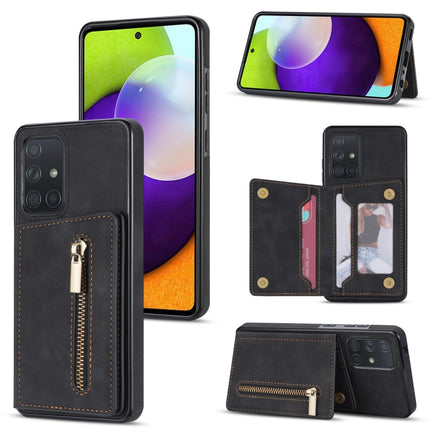 Zipper Card Holder Phone Case, For Samsung Galaxy A12 5G, For Samsung Galaxy A51 4G, For Samsung Galaxy A71 4G, For Samsung Galaxy A52 / A52s