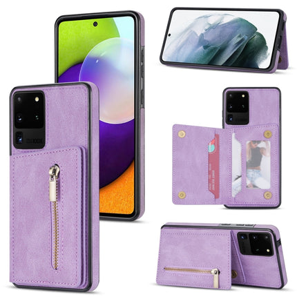 Zipper Card Holder Phone Case, For Samsung Galaxy S20 FE, For Samsung Galaxy S20 Ultra, For Samsung Galaxy S21 Ultra 5G, For Samsung Galaxy S21+ 5G