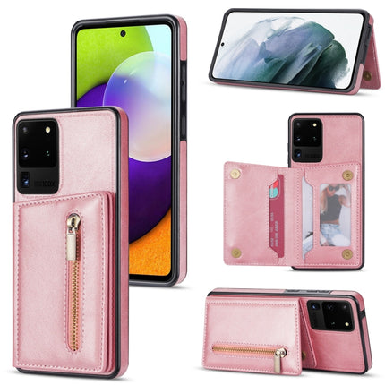 Zipper Card Holder Phone Case, For Samsung Galaxy S20 FE, For Samsung Galaxy S20 Ultra, For Samsung Galaxy S21 Ultra 5G, For Samsung Galaxy S21+ 5G