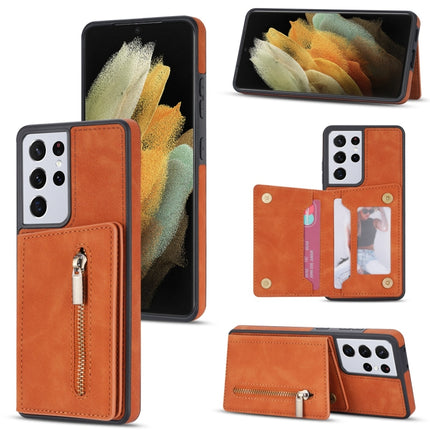 Zipper Card Holder Phone Case, For Samsung Galaxy S20 FE, For Samsung Galaxy S20 Ultra, For Samsung Galaxy S21 Ultra 5G, For Samsung Galaxy S21+ 5G