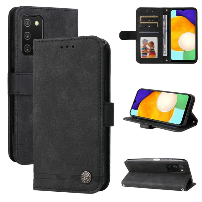 Skin Feel Life Tree Metal Button Leather Phone Case, For OPPO Reno7 4G / F21 Pro 4G, For Samsung Galaxy A03s US Version, For Samsung Galaxy M33 5G Global, For Samsung Galaxy M53 5G