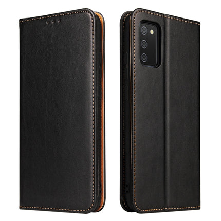 Fierre Shann PU Genuine Leather Texture Leather Phone Case, For Samsung Galaxy A02s, For Samsung Galaxy A13 5G, For Samsung Galaxy A22 5G, For Samsung Galaxy A33 5G, For Samsung Galaxy A53 5G, For Samsung Galaxy A73 5G