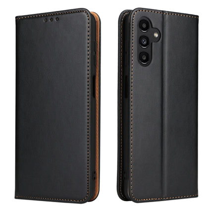 Fierre Shann PU Genuine Leather Texture Leather Phone Case, For Samsung Galaxy A02s, For Samsung Galaxy A13 5G, For Samsung Galaxy A22 5G, For Samsung Galaxy A33 5G, For Samsung Galaxy A53 5G, For Samsung Galaxy A73 5G