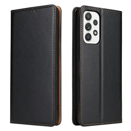 Fierre Shann PU Genuine Leather Texture Leather Phone Case, For Samsung Galaxy A02s, For Samsung Galaxy A13 5G, For Samsung Galaxy A33 5G, For Samsung Galaxy A53 5G, For Samsung Galaxy A73 5G, For Samsung Galaxy S21 FE 5G