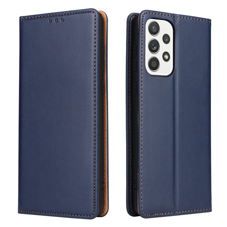 Fierre Shann PU Genuine Leather Texture Leather Phone Case, For Samsung Galaxy A73 5G, For Samsung Galaxy S21 FE 5G