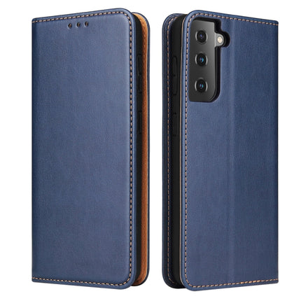 Fierre Shann PU Genuine Leather Texture Leather Phone Case, For Samsung Galaxy S21 FE 5G