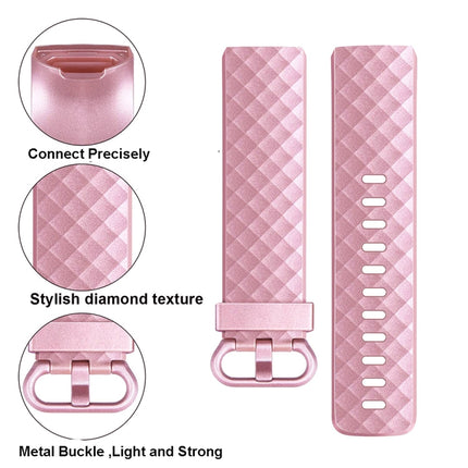 Official Pattern Metallic Watch Strap, For FITBIT Charge 3