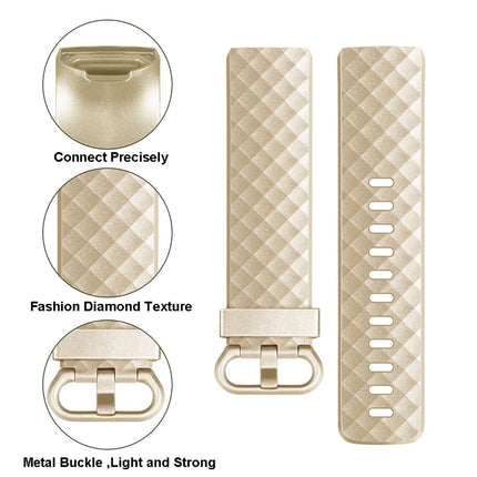 Official Pattern Metallic Watch Strap, For FITBIT Charge 3