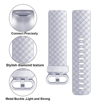 Official Pattern Metallic Watch Strap, For FITBIT Charge 3