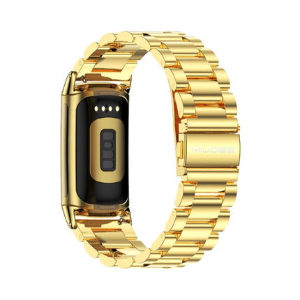Mijobs Stainless Steel Metal Watch Band, For Fitbit Charge5