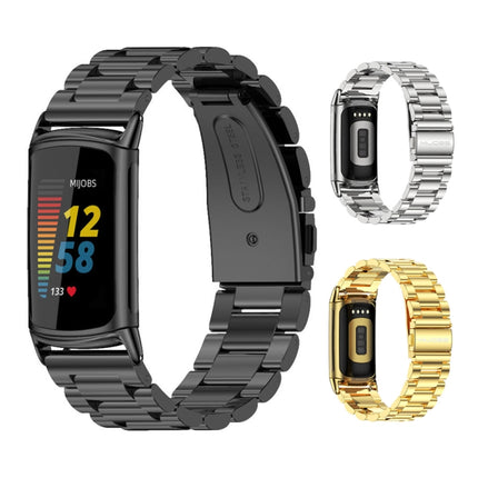Mijobs Stainless Steel Metal Watch Band, For Fitbit Charge5