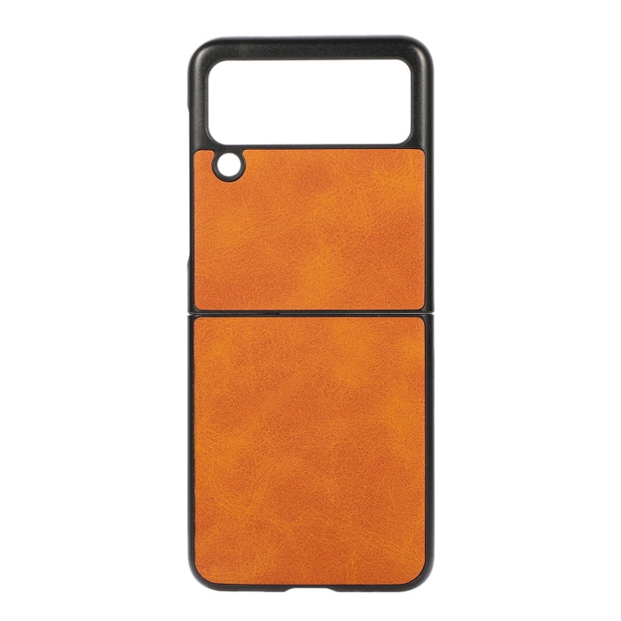 Two-color Calf Texture PU Phone Case, For Samsung Galaxy Z Flip3 5G