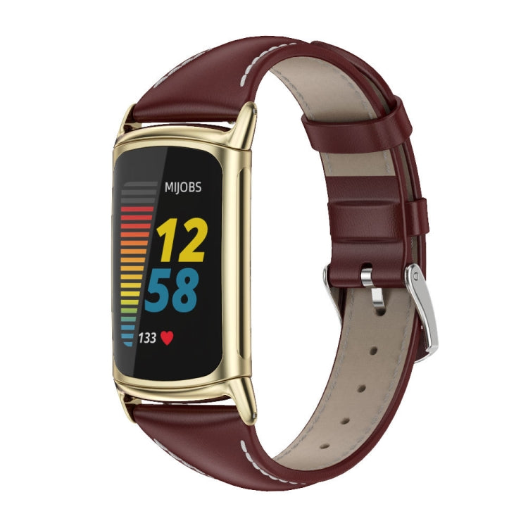 Mijobs Genuine Leather Slim Watch Band